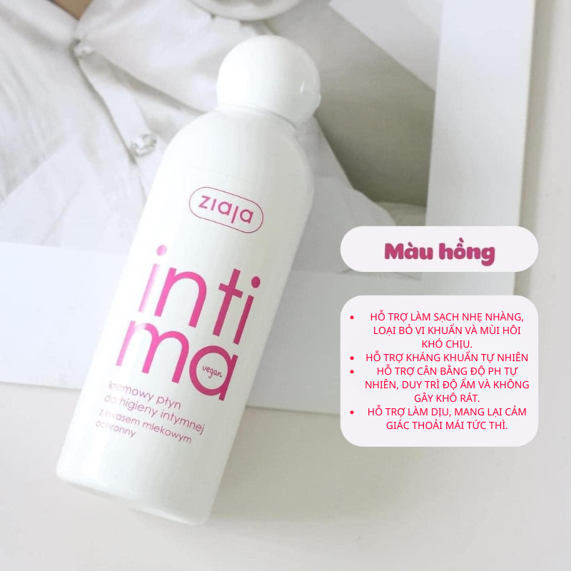 Dung Dịch Vệ Sinh Phụ Nữ Ziaja Intimate 200ml Màu Hồng