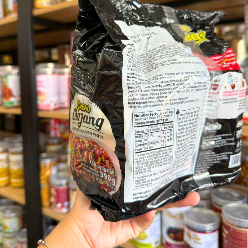 Sỉ mì Tương Đen Cay Koreno Chajang - Mì Cay Hàn Quốc 5 Gói