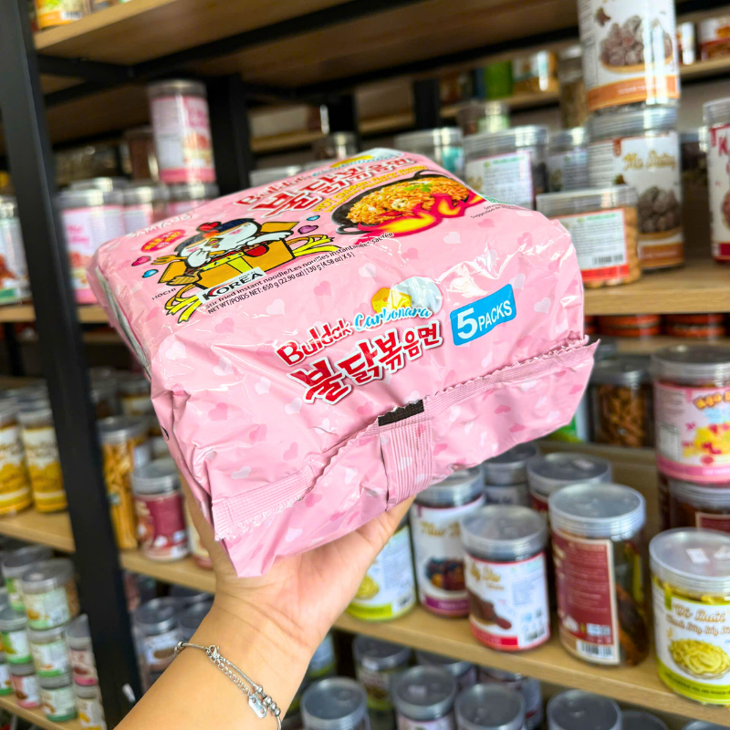 Mì Samyang Gà Hồng - Mì Phô Mai Hàn Quốc Samyang 5 Gói