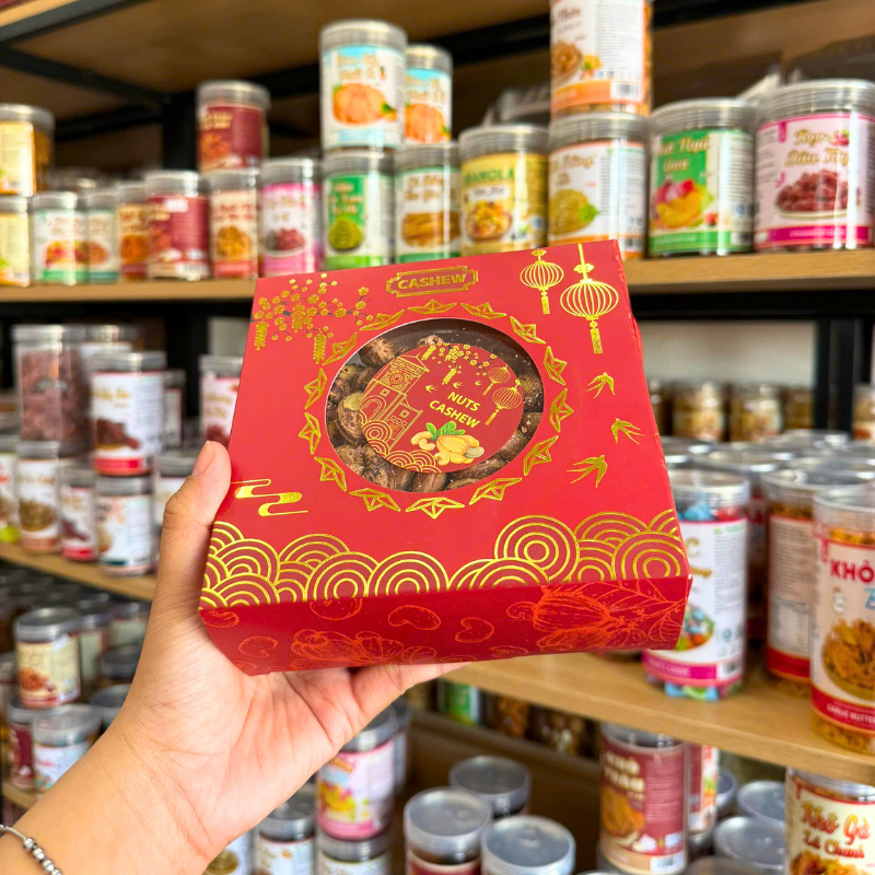 Hạt Diều Rang Muối Nuts Cashew Hộp Quà Tết