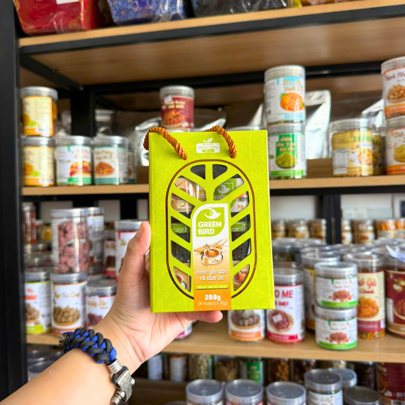 Sỉ yến Sào Và Sâm Lát Green Bird 288g - Yến Green Bird (4 Hũ x 72g)