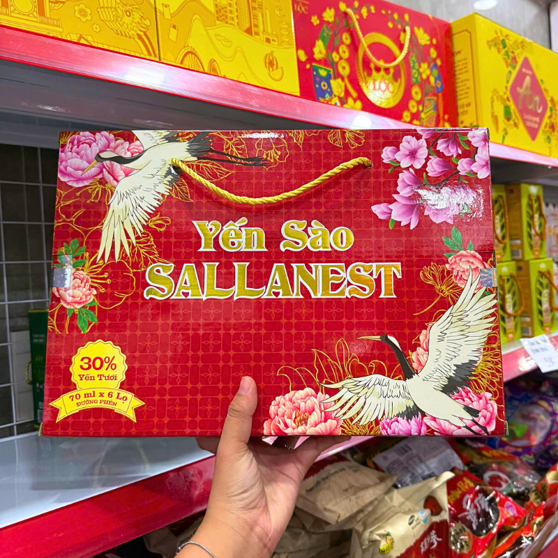 Yến Sào SALLANEST Dạng Xách 30% Set 6 Hủ 70ml