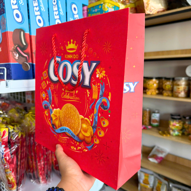 Bánh Quy Bơ Cosy Marie Vị Vani - Bánh Quy Sữa Cosy Hộp Thiếc 408g - (Kèm Túi)