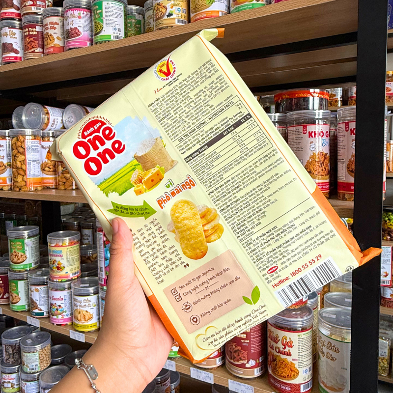 Bánh Gạo ONE ONE Vị Phô Mai Bắp 118g Bịch Màu Cam