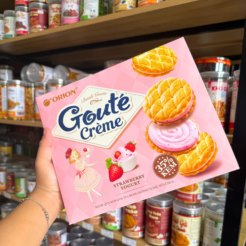Sỉ bánh Quy Kem GOUTE CREME Vị Dâu Sữa Chua 320g