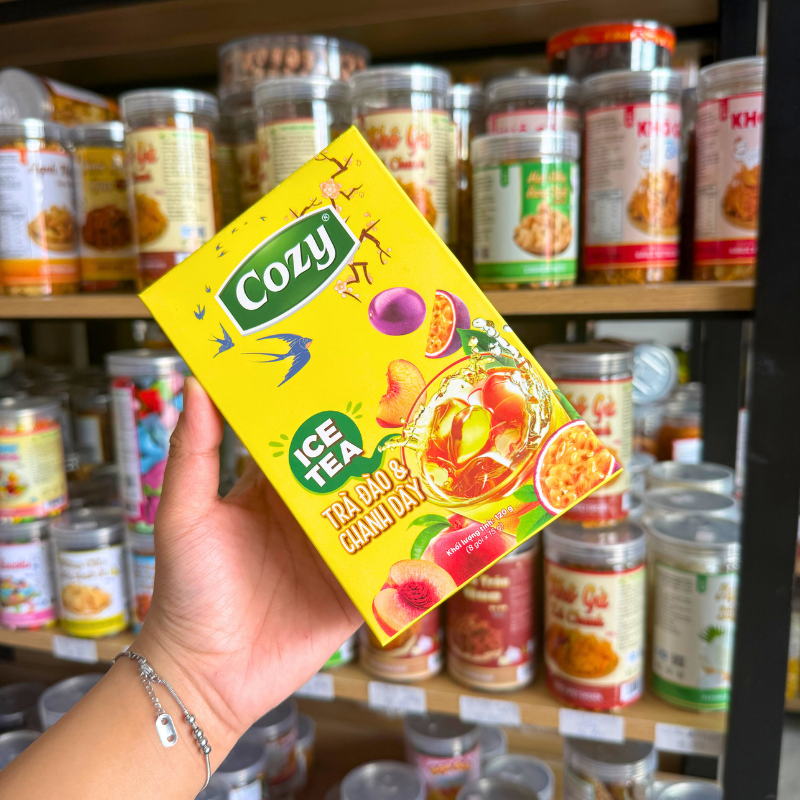 Giá sỉ trà Đào & Chanh Dây COZY 120g (8 gói x 15g)