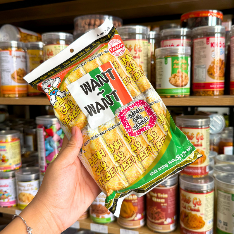 Giá sỉ bánh Gạo Senbei WANT WANT Nhỏ 52g - Túi 10 Gói