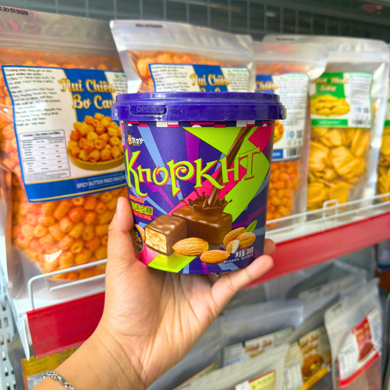 Kẹo Sô Cô La Hạnh Nhân Knopkht - Kẹo Socola Thơm Ngon Hộp 200g