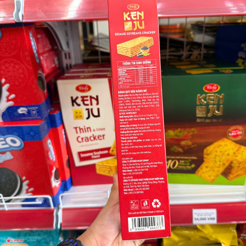 Sỉ bánh Quy Đậu Nành Mè RICHY KENJU Hộp Giấy 288g