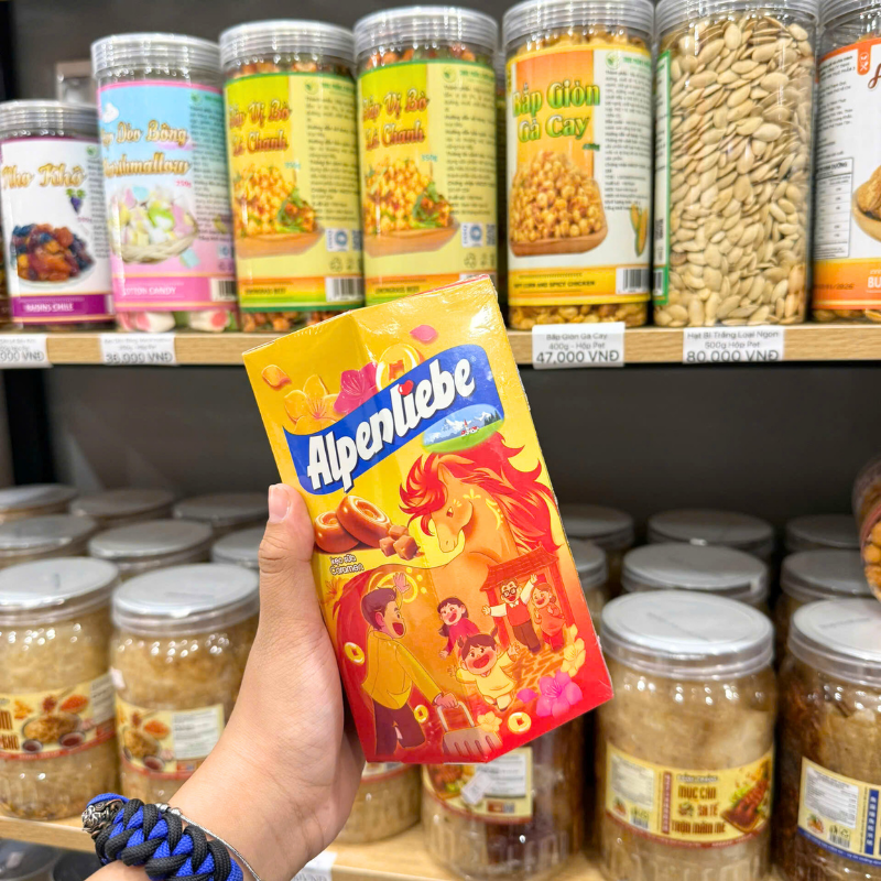 Kho sỉ kẹo Sữa Caramel ALPENLIEBE Hình Trụ Tết 101,5g