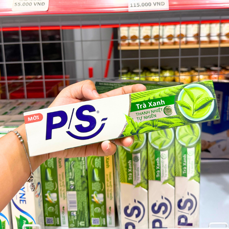 Giá sỉ kem Đánh Răng P/S Trà Xanh 180g