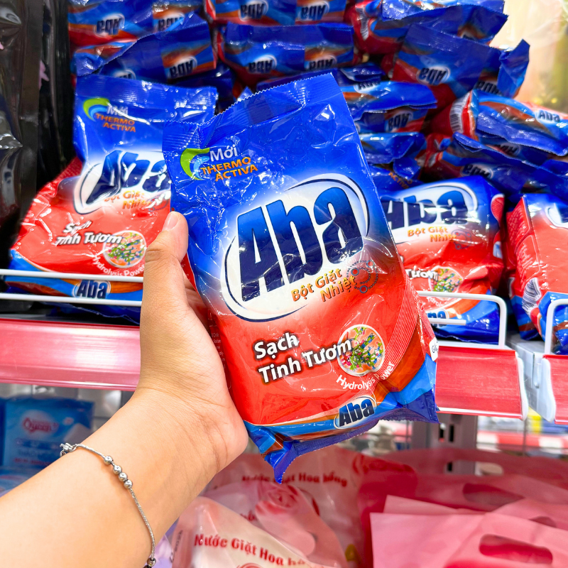 Bột Giặt Nhiệt Aba Sạch Tinh Tươm Túi 380g