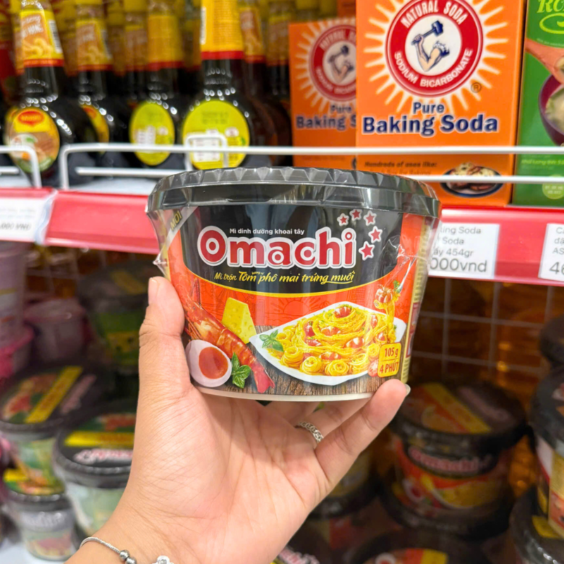 Kho sỉ mì Trộn Xốt Tôm Phô Mai Trứng Muối OMACHI 105g