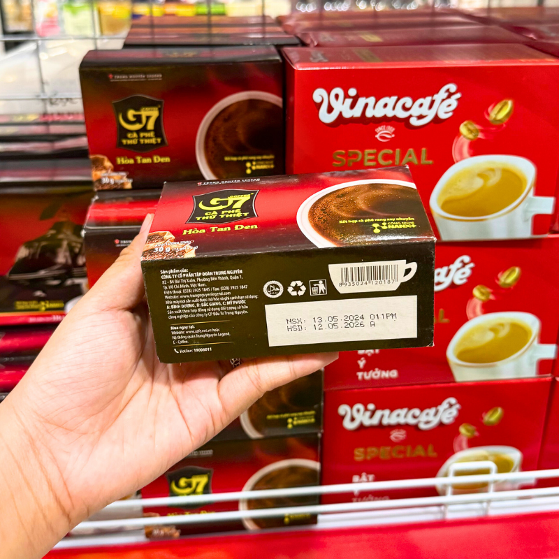 Cà Phê Hoà Tan Đen G7 Dạng Hộp 30g