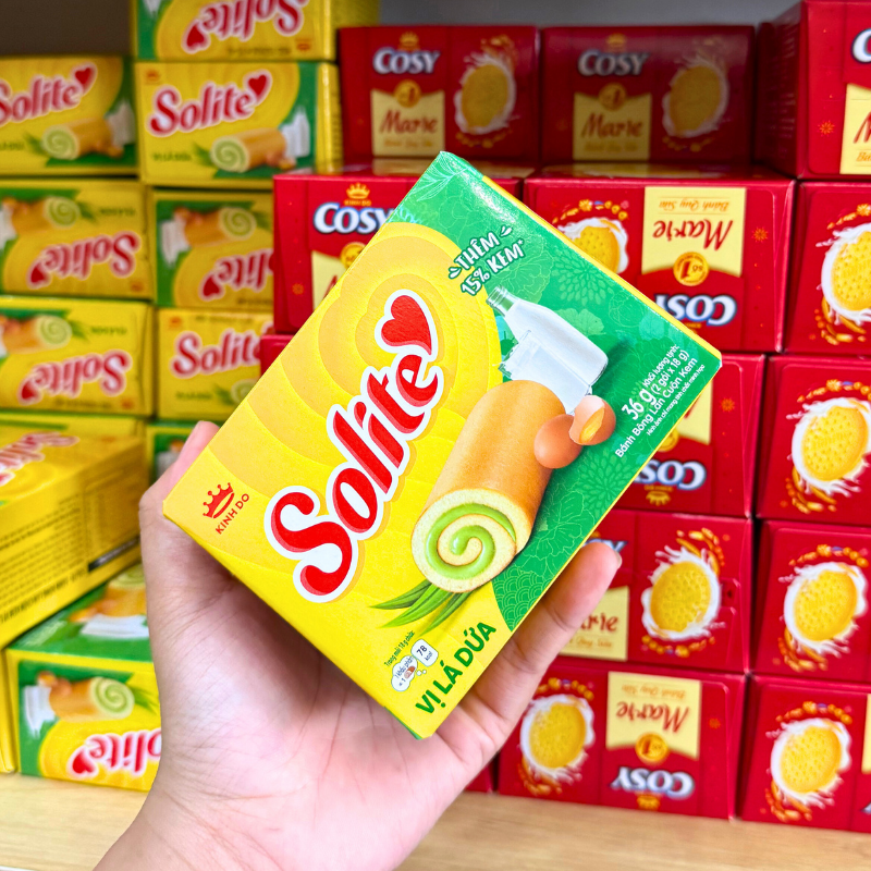 Bánh Solite Cuộn Kem Vị Lá Dứa 36g