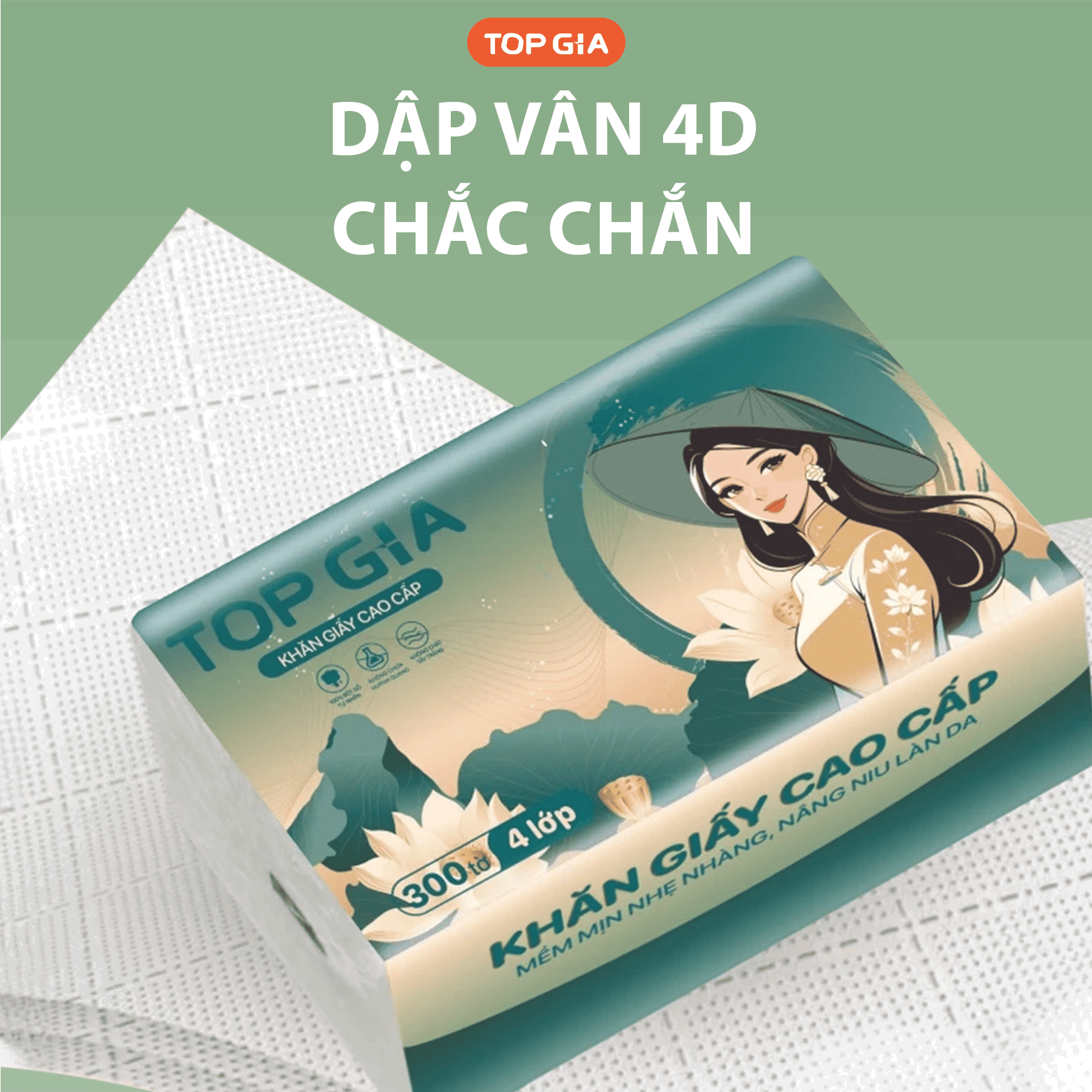 Combo 3 Gói Giấy Ăn Top Gia Sắc Việt