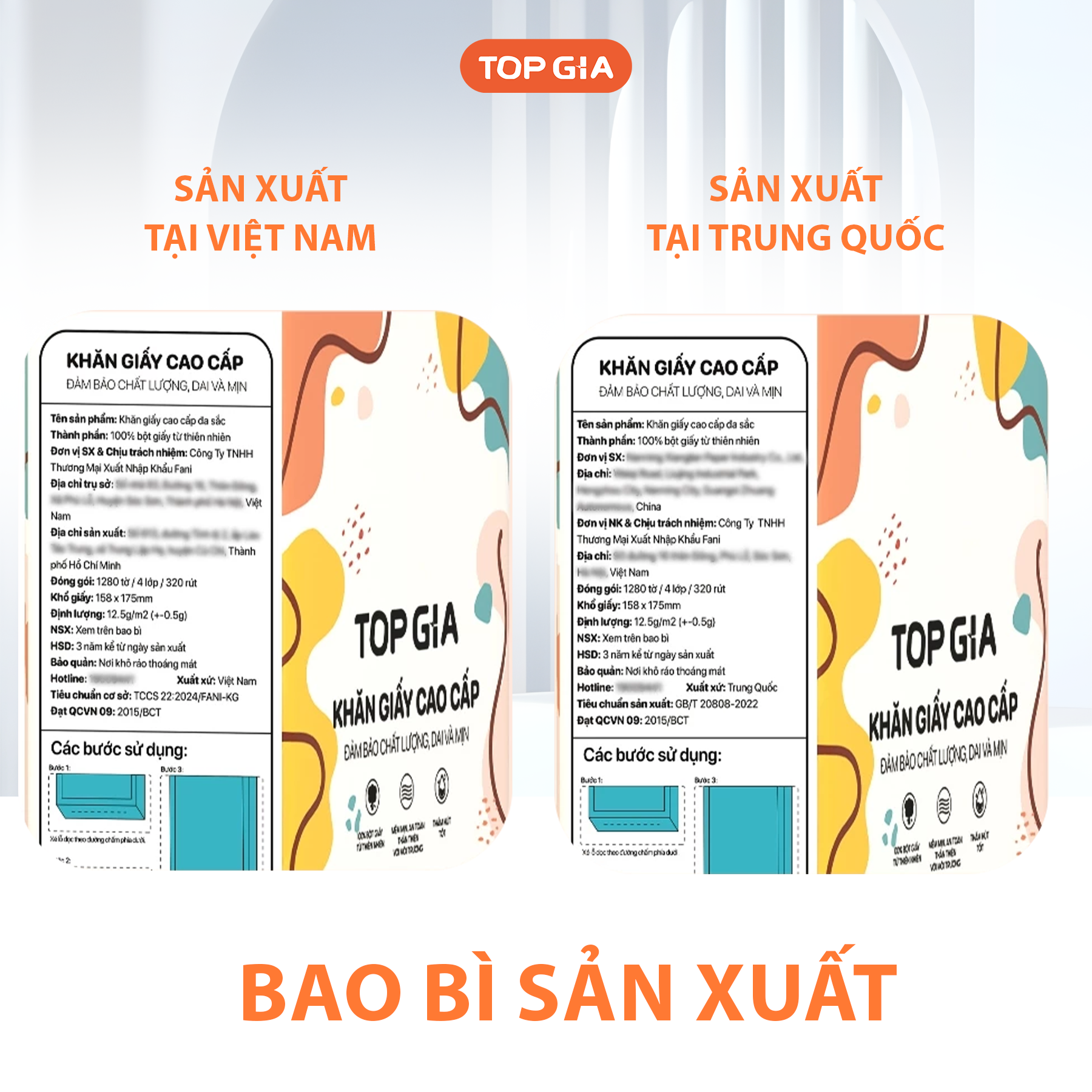 1 Bịch Giấy Vệ Sinh Rút Đáy Topgia Đa Sắc