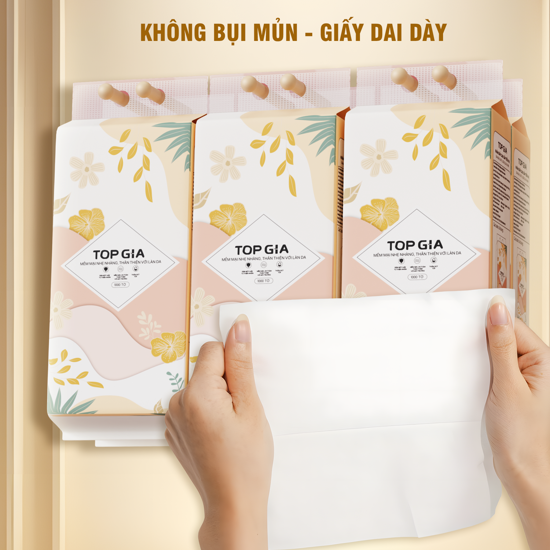 1 Gói Giấy Ăn Rút Đáy Topgia Tiểu Hạ