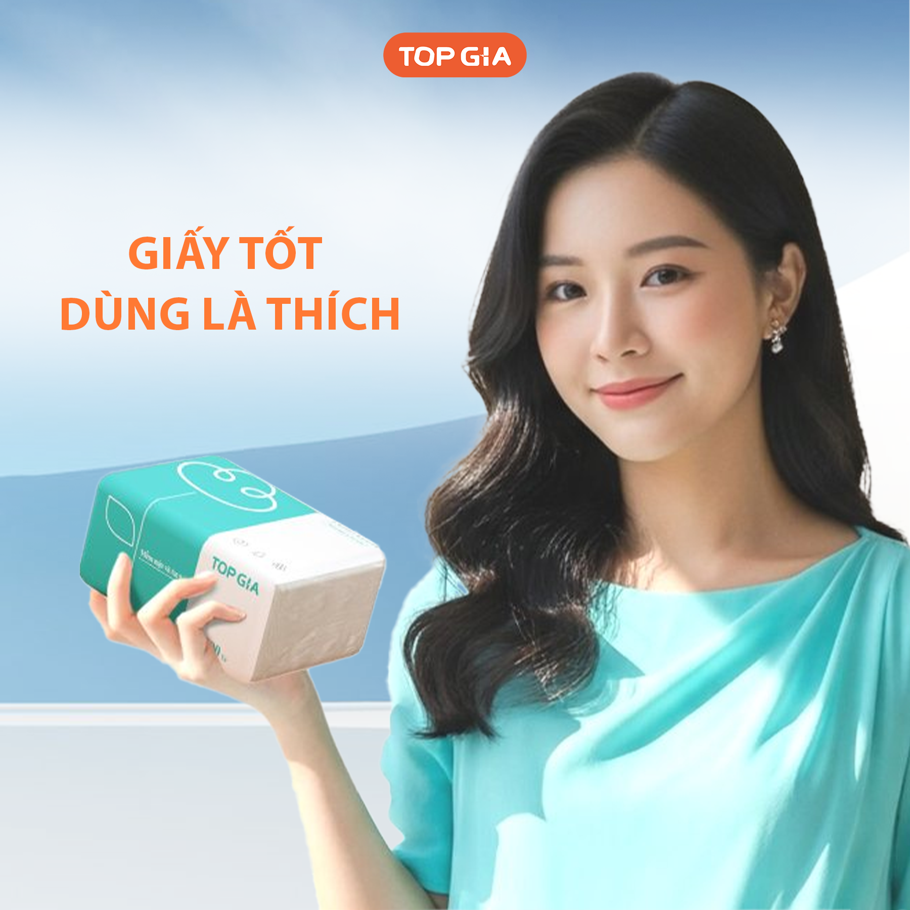 1 Thùng 40 Gói Giấy Ăn Topgia 3 Màu