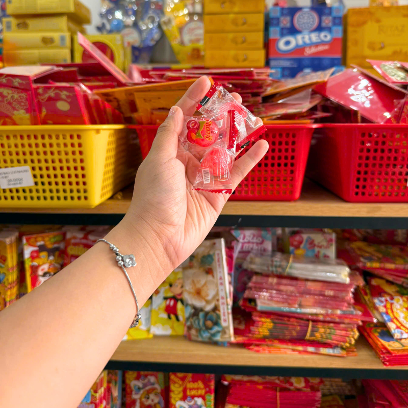 Kẹo Dẻo Hàng Xá Cherry Có Nhân 100g