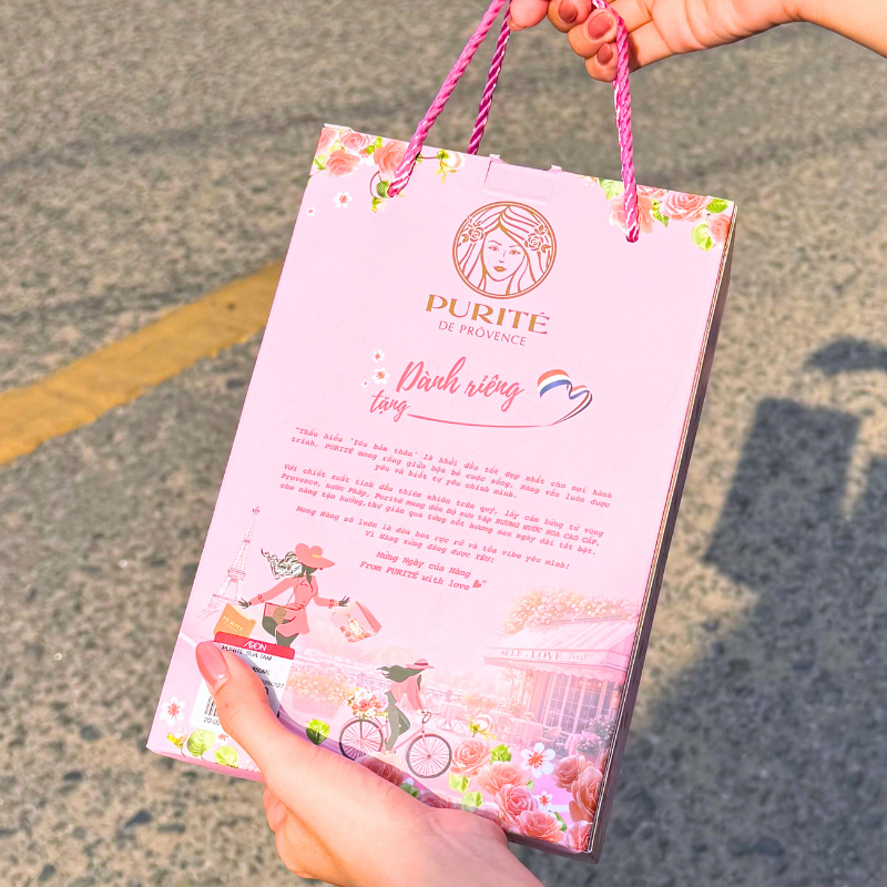 Set Quà Tặng Sữa Tắm Purité Hương Hoa Hồng Rose 850ml + Sữa Tắm Purité Hương Anh Đào Cherry Blossoms 250ml