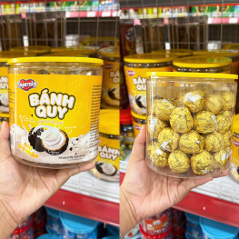 Bánh Quy Nhân Socola Nổ Cắn Bột Nhão Sugarsky 500g - Hộp Vàng - 6971198144514V