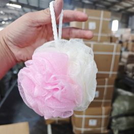 Combo 10 Bông Tắm Tròn 2 Màu Trắng Hồng( HÀNG THƯỜNG CÓ TÚI) - BTT2MTH10CAI