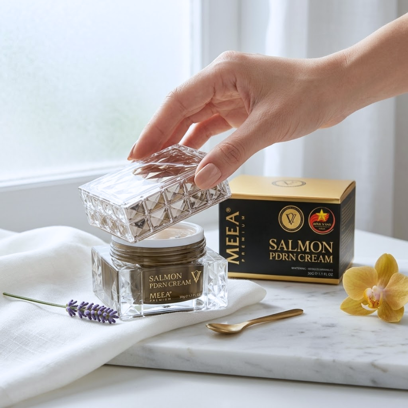 Kem Face Cá Hồi Salmon Pdrn Cream Meea Origin Phiên Bản Mới 30g