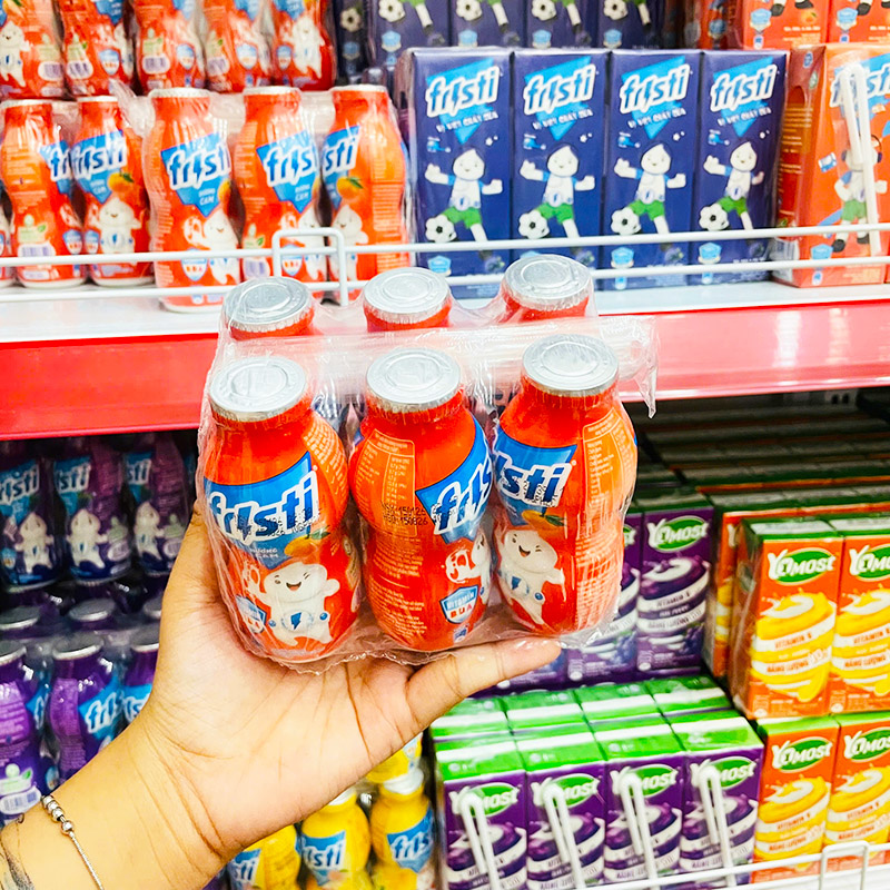 Sữa Chua Uống FRISTI Hương Cam Lốc 6 Chai (80ml/Chai) - Màu Cam