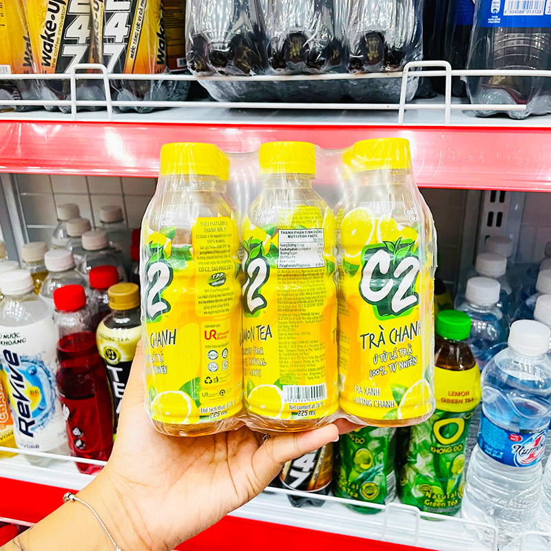 Trà Xanh C2 Hương Chanh Thùng 24 Chai Nhỏ (225ml/Chai)
