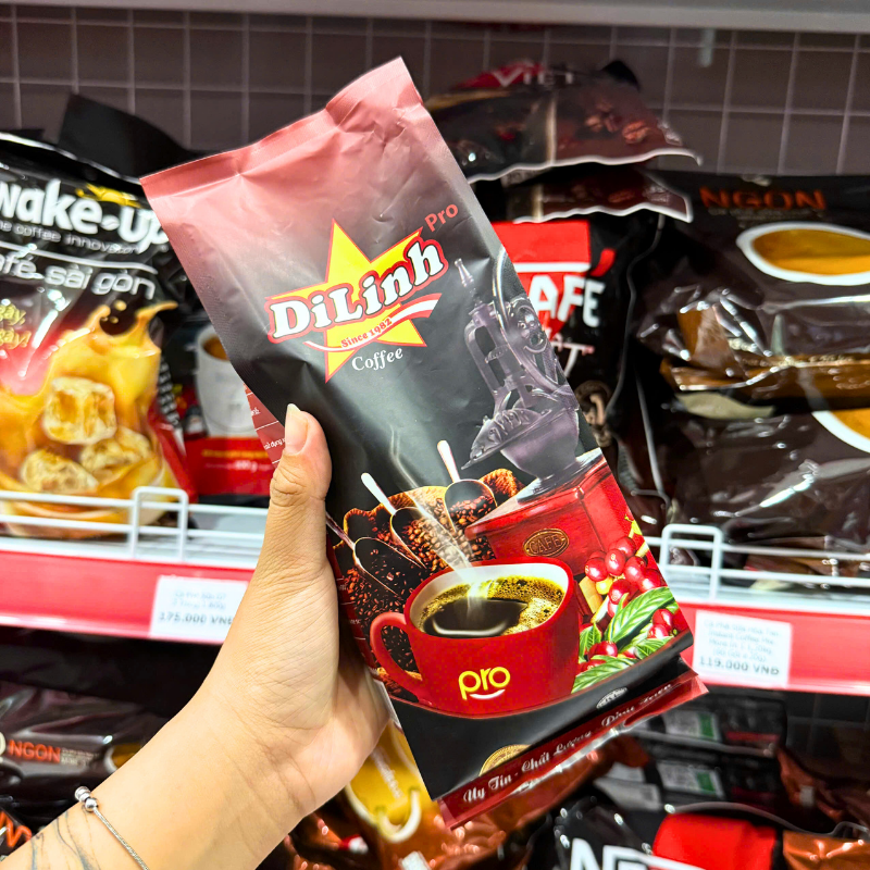 Kho sỉ cà Phê Di Linh Pro 500g - Bịch 24 Gói
