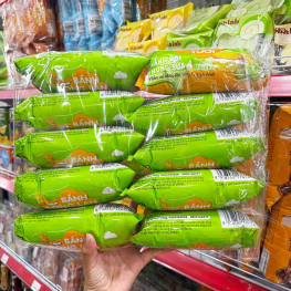 Lốc 10 Cái Bánh Bông Lan Tươi Trứng Sữa Kim Nguyên Vị Matcha 60g - Bịch Xanh Lá - 8938550176161LOC