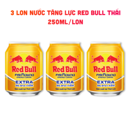 Combo 3 Lon Nước Tăng Lực RED BULL Thái Lan 250ml - 8850228007617CB3