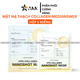 Hộp 5 Miếng Mặt Nạ Collagen MediAnswer - Mặt Nạ Thạch Medianswer Mask Hỗ Trợ Dưỡng Sáng Cải Thiện Lão Hoá Da - 8801013351842