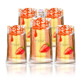 5 Cái Bánh Bông Lan Tam Giác CHUNSANJIAO Vị Dâu - Màu Hồng - 6973697320857CB5