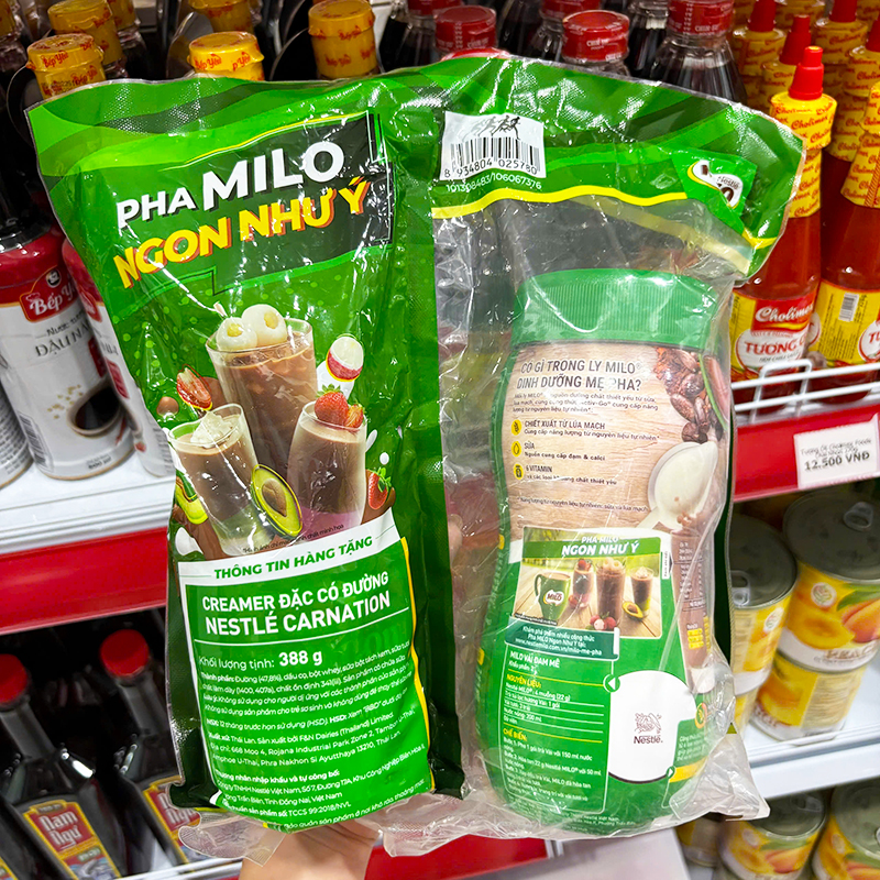 Bột Thức Uống Lúa Mạch Milo 400g - Tặng 1 Lon Sữa Đặc Có Đường 388g