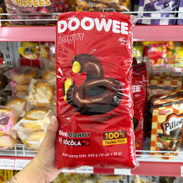 Bánh Donut Dowee Vị Socola Gói 12 Cái 348g - 8935235300446