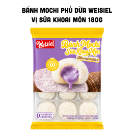 Bánh Mochi Phủ Dừa Weisiel Vị Sữa Khoai Môn 180g - 6971153696027