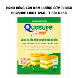 Bánh Bông Lan Kem Hương Cốm Bibica Quasure Light 126g - 7 Gói x 18g - 8934609205837