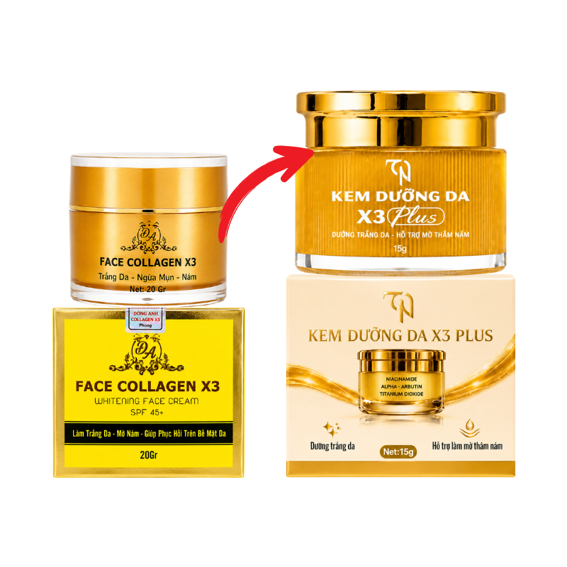 Giá sỉ kem Face Nén Collagen X3 Plus Đông Anh 15g Phiên Bản Mới