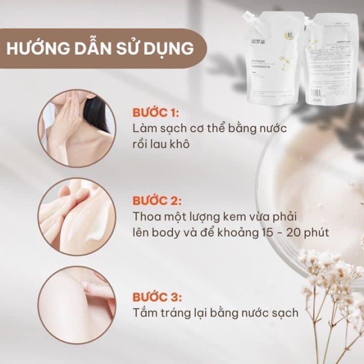 kem tắm trắng da toàn thân body Hunmui nội địa Trung 300ml