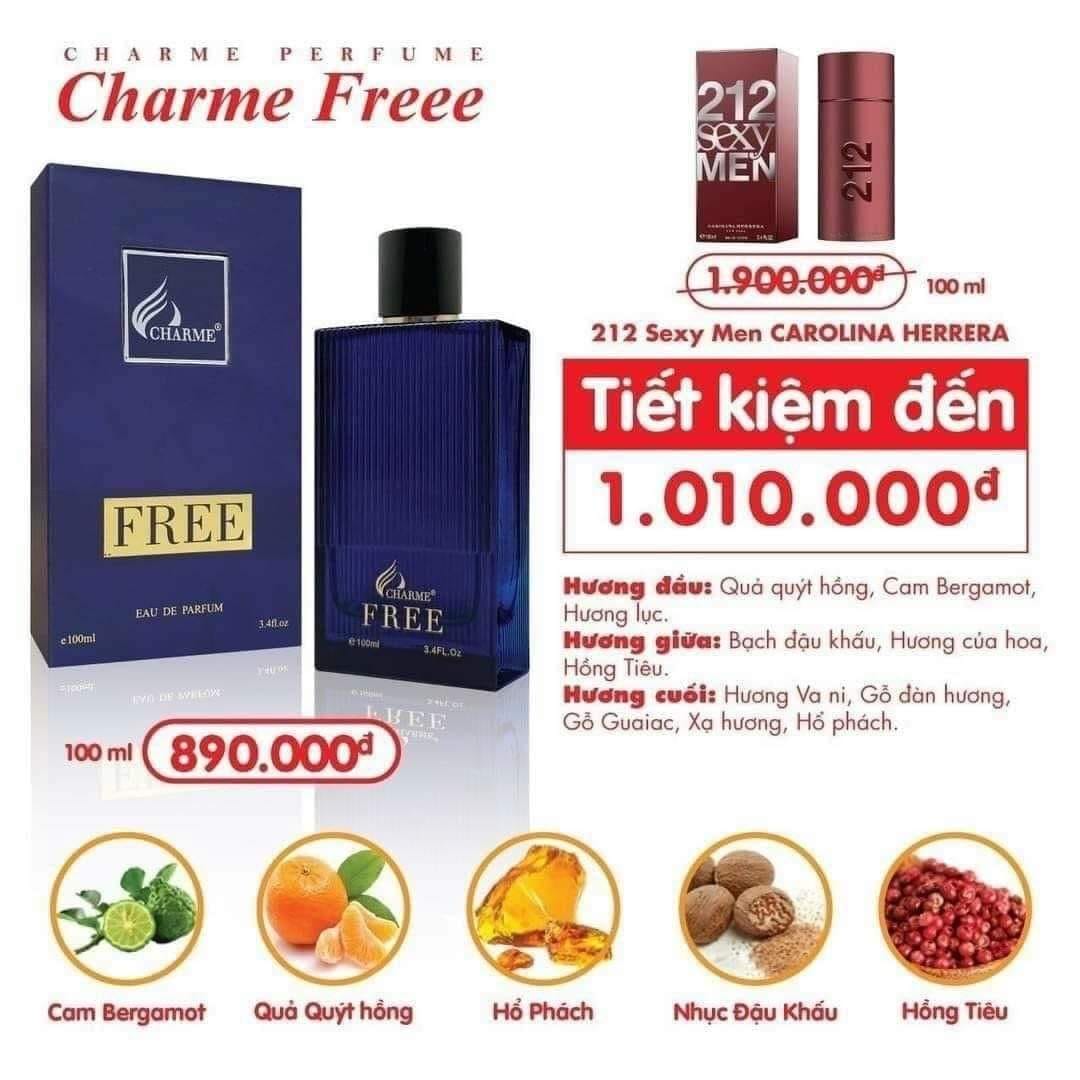 Nước hoa Charme Free mới