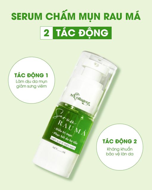 Serum Chấm Mụn Rau Má N Collagen dũng sĩ diệt mụn bất kẻ mọi loại da