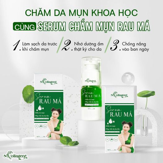 Serum Chấm Mụn Rau Má N Collagen dũng sĩ diệt mụn bất kẻ mọi loại da