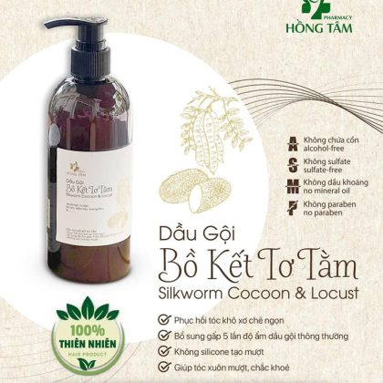 Combo Dầu Gội Đầu Bồ Kết Tơ Tằm Hồng Tâm