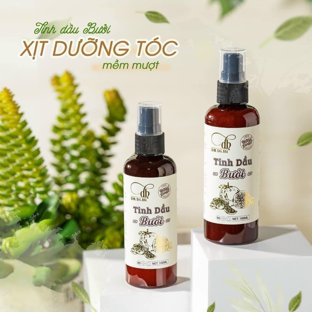 Combo gội xã xịt bồ kết bưởi dừa Dr Di.Hi bộ 3 món