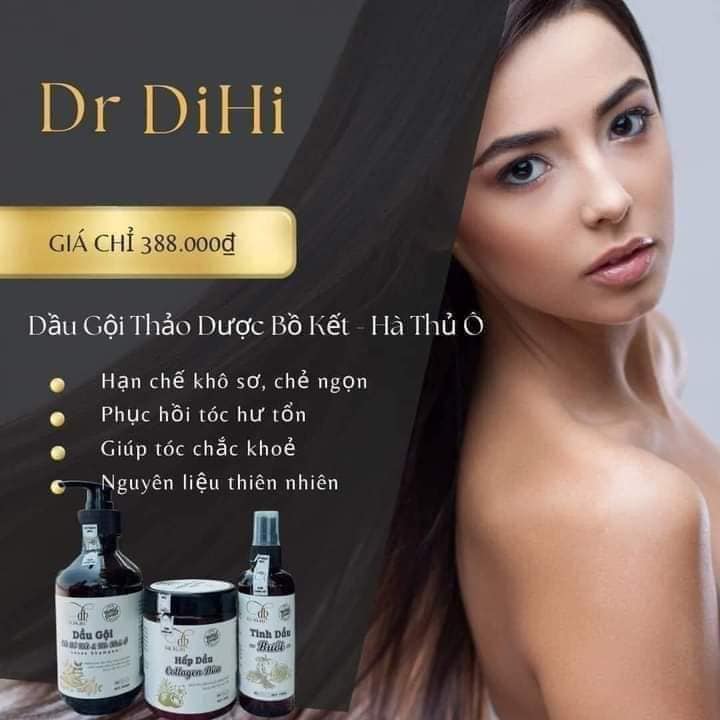Combo gội xã xịt bồ kết bưởi dừa Dr Di.Hi bộ 3 món