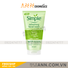 Sữa Rửa Mặt Simple Kind To Skin Refreshing Facial Wash Ge 150ml - 5011451103863