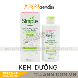 Sữa Dưỡng Ẩm Simple 125ml Kind To Skin Protecting Light Moisturiser - 5011451103931