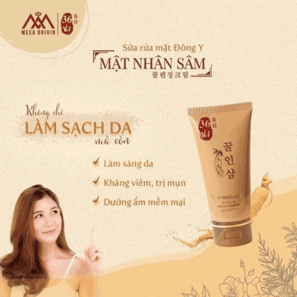 Sữa Rửa Mặt 36 Vị Mật Nhân Sâm MeeA Organic chính hãng